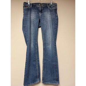 VIGOSS Jeans Bootcut Fit Denim Women's Size 14 Blue Stretch Flared Leg